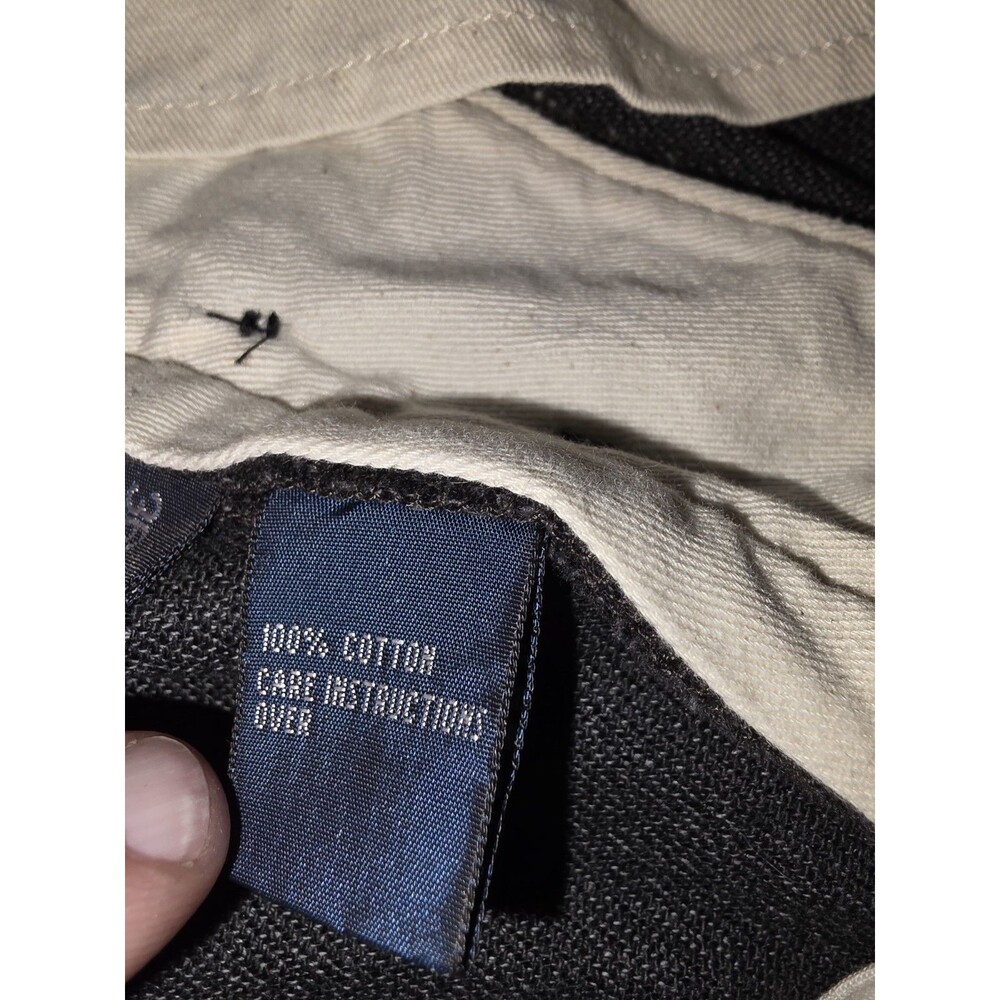 Polo Ralph Lauren Charcoal Grey Heather Textured Pants Mens 36x32 Ankle Zipper - Picture 7 of 11